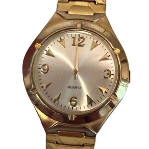 Vintage Men's Advance Quartz‎ Gold Tone Wristwatch Classic Style PUR54807W